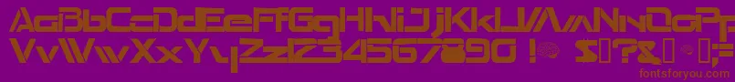 フォントSeperated – 紫色の背景に茶色のフォント