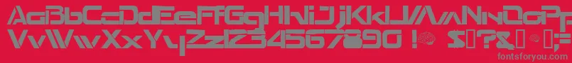 フォントSeperated – 赤い背景に灰色の文字