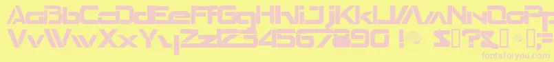 Seperated-fontti – vaaleanpunaiset fontit keltaisella taustalla