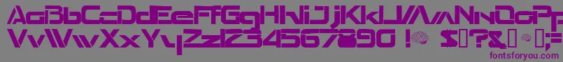 Шрифт Seperated – фиолетовые шрифты на сером фоне