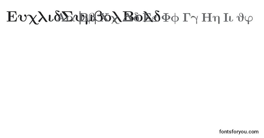 Шрифт EuclidSymbolBold – алфавит, цифры, специальные символы