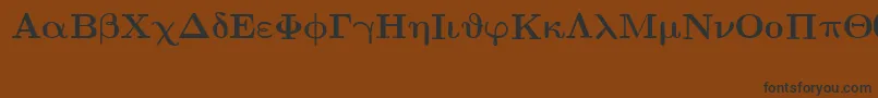 フォントEuclidSymbolBold – 黒い文字が茶色の背景にあります