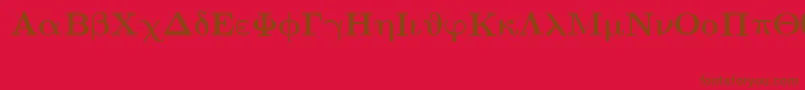 Fonte EuclidSymbolBold – fontes marrons em um fundo vermelho