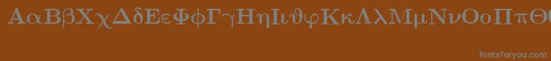 フォントEuclidSymbolBold – 茶色の背景に灰色の文字