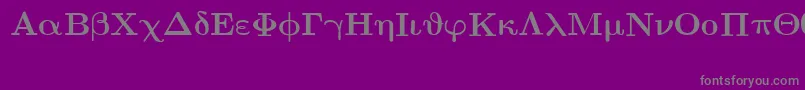 EuclidSymbolBold-Schriftart – Graue Schriften auf violettem Hintergrund