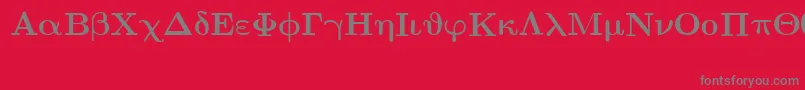 EuclidSymbolBold Font – Gray Fonts on Red Background