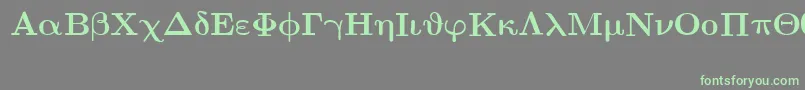 Czcionka EuclidSymbolBold – zielone czcionki na szarym tle