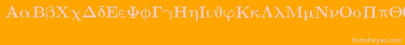 EuclidSymbolBold Font – Pink Fonts on Orange Background