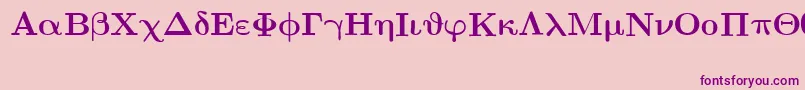 EuclidSymbolBold-Schriftart – Violette Schriften auf rosa Hintergrund