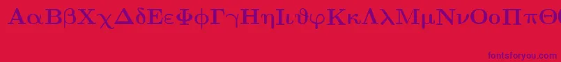 Czcionka EuclidSymbolBold – fioletowe czcionki na czerwonym tle