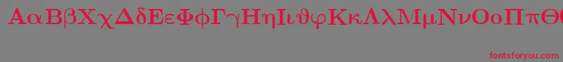 EuclidSymbolBold Font – Red Fonts on Gray Background