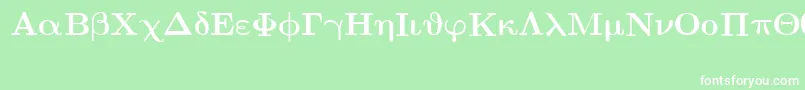 フォントEuclidSymbolBold – 緑の背景に白い文字