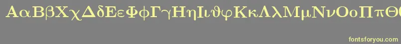 Шрифт EuclidSymbolBold – жёлтые шрифты на сером фоне