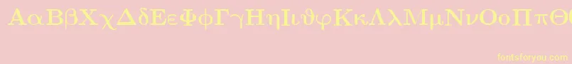 EuclidSymbolBold Font – Yellow Fonts on Pink Background