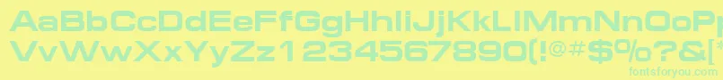 Шрифт MinimaExpandedSsiBoldExpanded – зелёные шрифты на жёлтом фоне