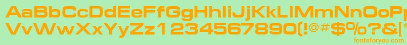 MinimaExpandedSsiBoldExpanded Font – Orange Fonts on Green Background