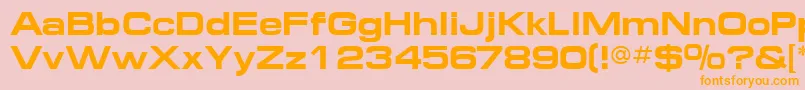 MinimaExpandedSsiBoldExpanded Font – Orange Fonts on Pink Background