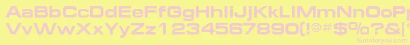 MinimaExpandedSsiBoldExpanded Font – Pink Fonts on Yellow Background