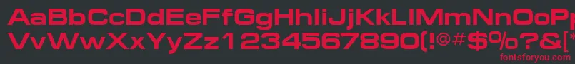 MinimaExpandedSsiBoldExpanded Font – Red Fonts on Black Background