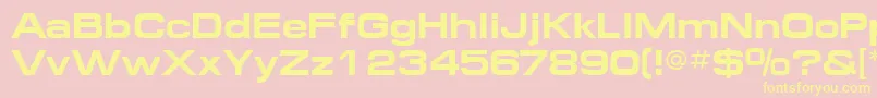 MinimaExpandedSsiBoldExpanded Font – Yellow Fonts on Pink Background