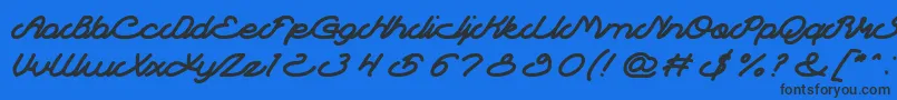 Autopilot Font – Black Fonts on Blue Background