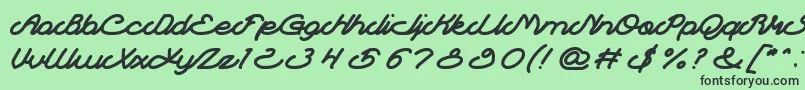 フォントAutopilot – 緑の背景に黒い文字