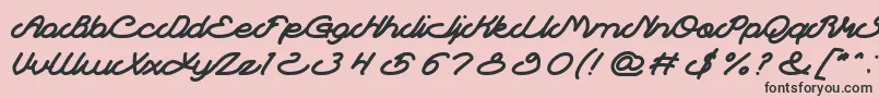 Autopilot Font – Black Fonts on Pink Background