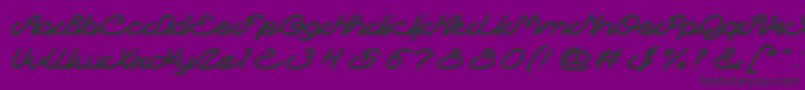 Autopilot Font – Black Fonts on Purple Background