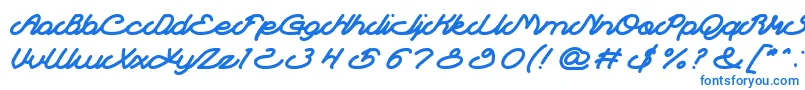 フォントAutopilot – 白い背景に青い文字