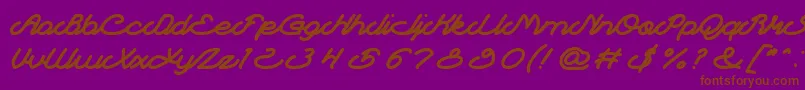 Autopilot Font – Brown Fonts on Purple Background