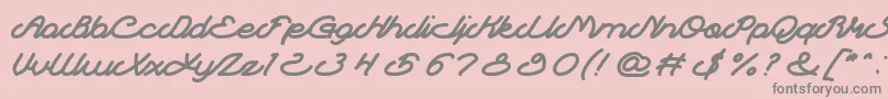 Autopilot-fontti – harmaat kirjasimet vaaleanpunaisella taustalla