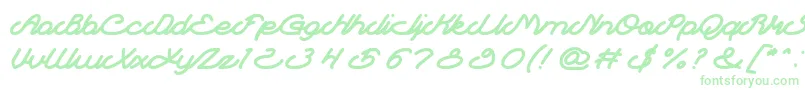 Autopilot-Schriftart – Grüne Schriften auf weißem Hintergrund