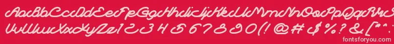 Autopilot-fontti – vaaleanpunaiset fontit punaisella taustalla