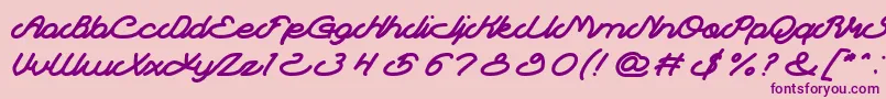 Autopilot-fontti – violetit fontit vaaleanpunaisella taustalla