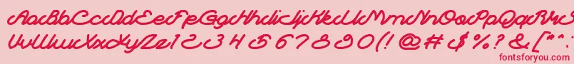 Autopilot-Schriftart – Rote Schriften auf rosa Hintergrund