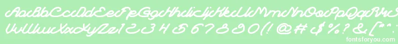 Autopilot Font – White Fonts on Green Background