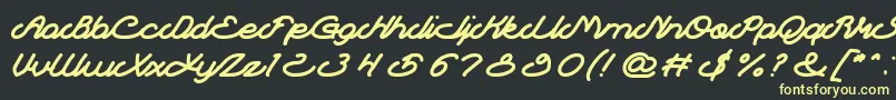 Autopilot Font – Yellow Fonts on Black Background