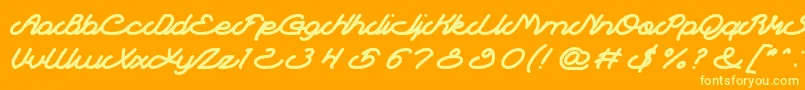 Autopilot Font – Yellow Fonts on Orange Background