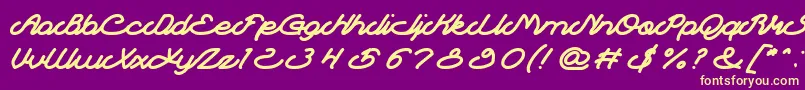 Autopilot Font – Yellow Fonts on Purple Background