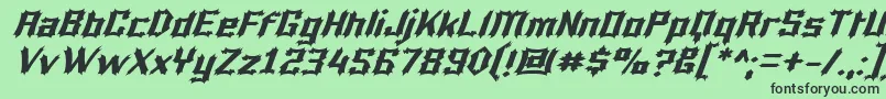 Luciferi Font – Black Fonts on Green Background