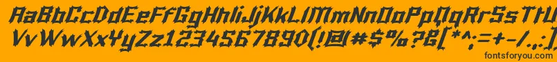 Luciferi Font – Black Fonts on Orange Background