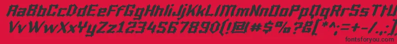 Luciferi Font – Black Fonts on Red Background