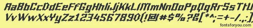 Luciferi Font – Black Fonts on Yellow Background