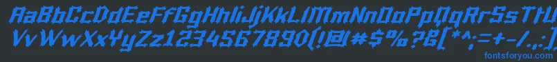 Luciferi Font – Blue Fonts on Black Background