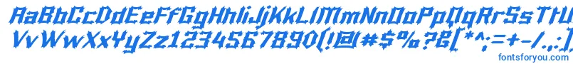 Luciferi Font – Blue Fonts on White Background