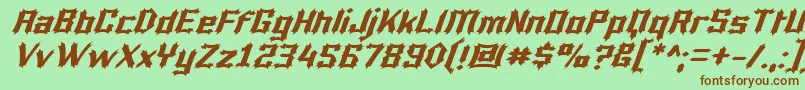 Шрифт Luciferi – коричневые шрифты на зелёном фоне