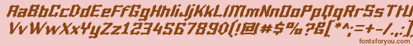 Luciferi Font – Brown Fonts on Pink Background