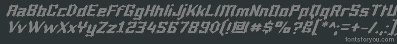 Luciferi-fontti – harmaat kirjasimet mustalla taustalla