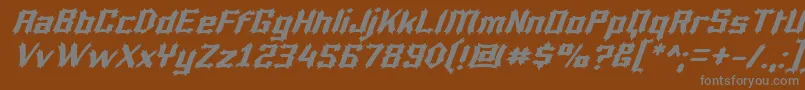 Luciferi-fontti – harmaat kirjasimet ruskealla taustalla