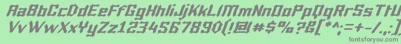 Luciferi Font – Gray Fonts on Green Background